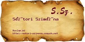 Sátori Szimóna névjegykártya